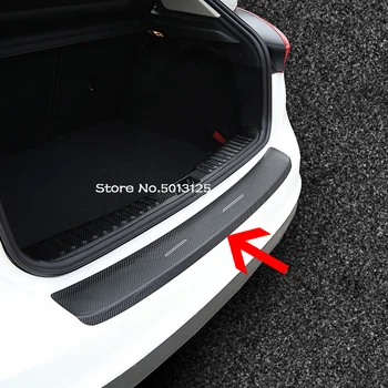 

For Skoda Superb 2017 2018 2019 2020 Car PU leather Carbon Fiber Exterior Rearguards Rear bumper Trunk Trim Bumper Pedal