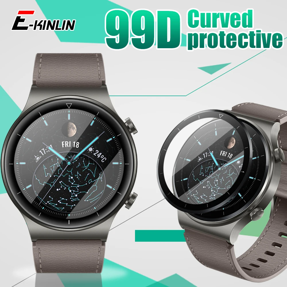 Изогнутая мягкая защитная пленка 99D для смарт часов Huawei GT 2 2e GT2 Pro GT2e 46 мм 42 полное
