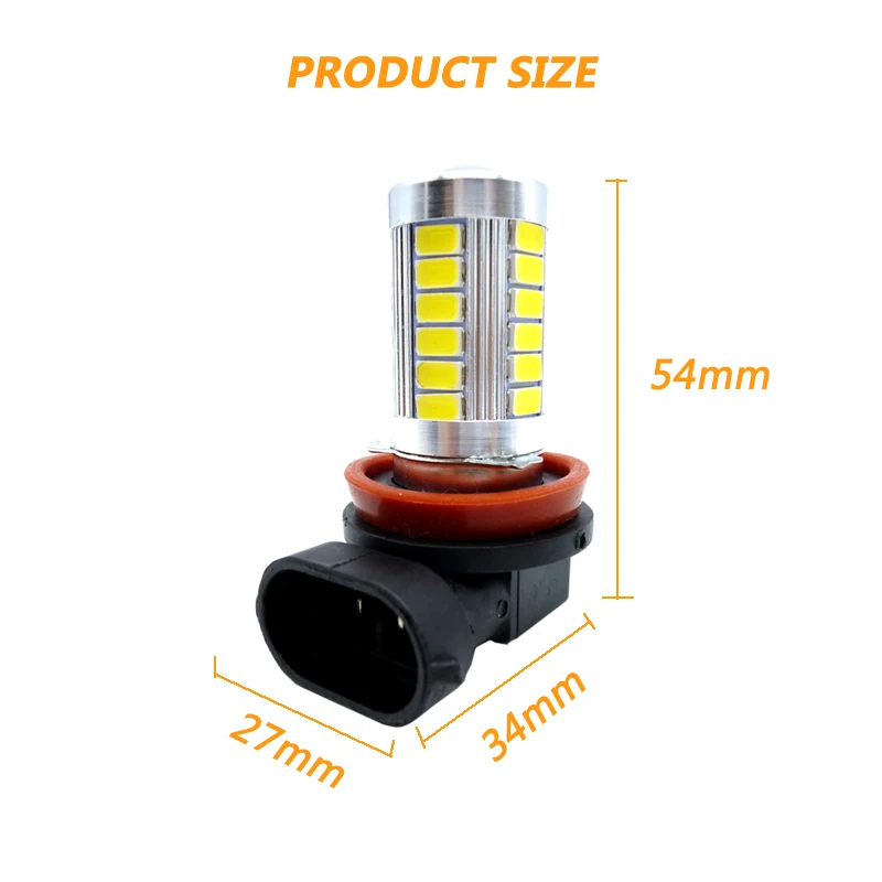 2x Car Fog Lamp H8 H11 Led Bulb Auto Driving Running Light For MK3 MK4 Lavida Sagitar Touarge Touran Passat B7 Magotan Golf