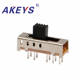 

10PCS SS-24E01-G5/G8 2P4T Double pole four throw 4 position slide switch 10 pin DIP type without fixed pin handle heights
