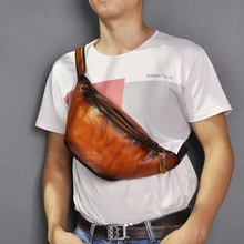 Качественный кожаный мужской повседневный дизайн, поясная сумка на пояс, нагрудная сумка, Модный чехол для телефона 7 дюймов, чехол для чайного зонта, мужской 9981-d