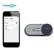 Auricular FreedConn T-COM SC Bluetooth pantalla LCD intercomunicador para casco de motocicleta auriculares soporte 3 jinetes Radio FM