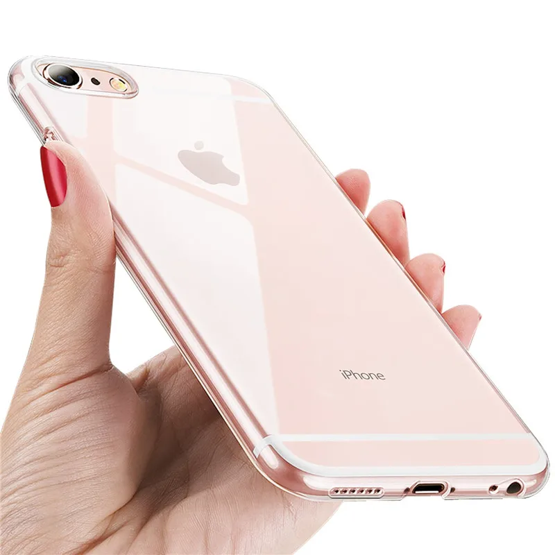 Прозрачный чехол iphone SE 2020 на айфон се 6 s плюс для телефона мягкий силиконовый