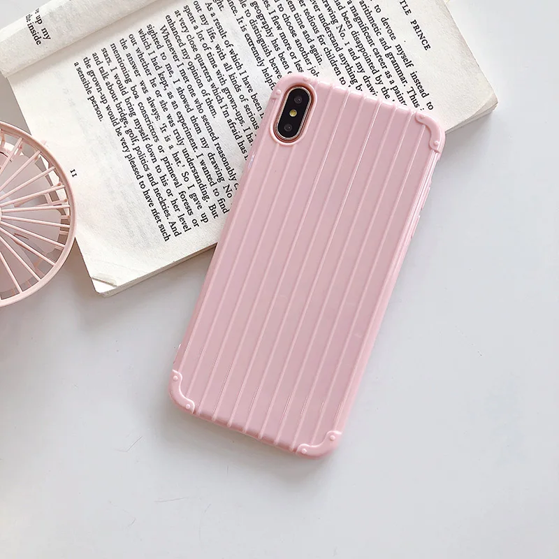 Trunk Phone Case For iPhone 6 7 8 Plus X XR Xiaomi Mi 8 Lite 9 9T CC9 CC9E A2 A3 Redmi K20 6 6A Note 5 7 Pro Soft TPU Case Cover - Цвет: Pink