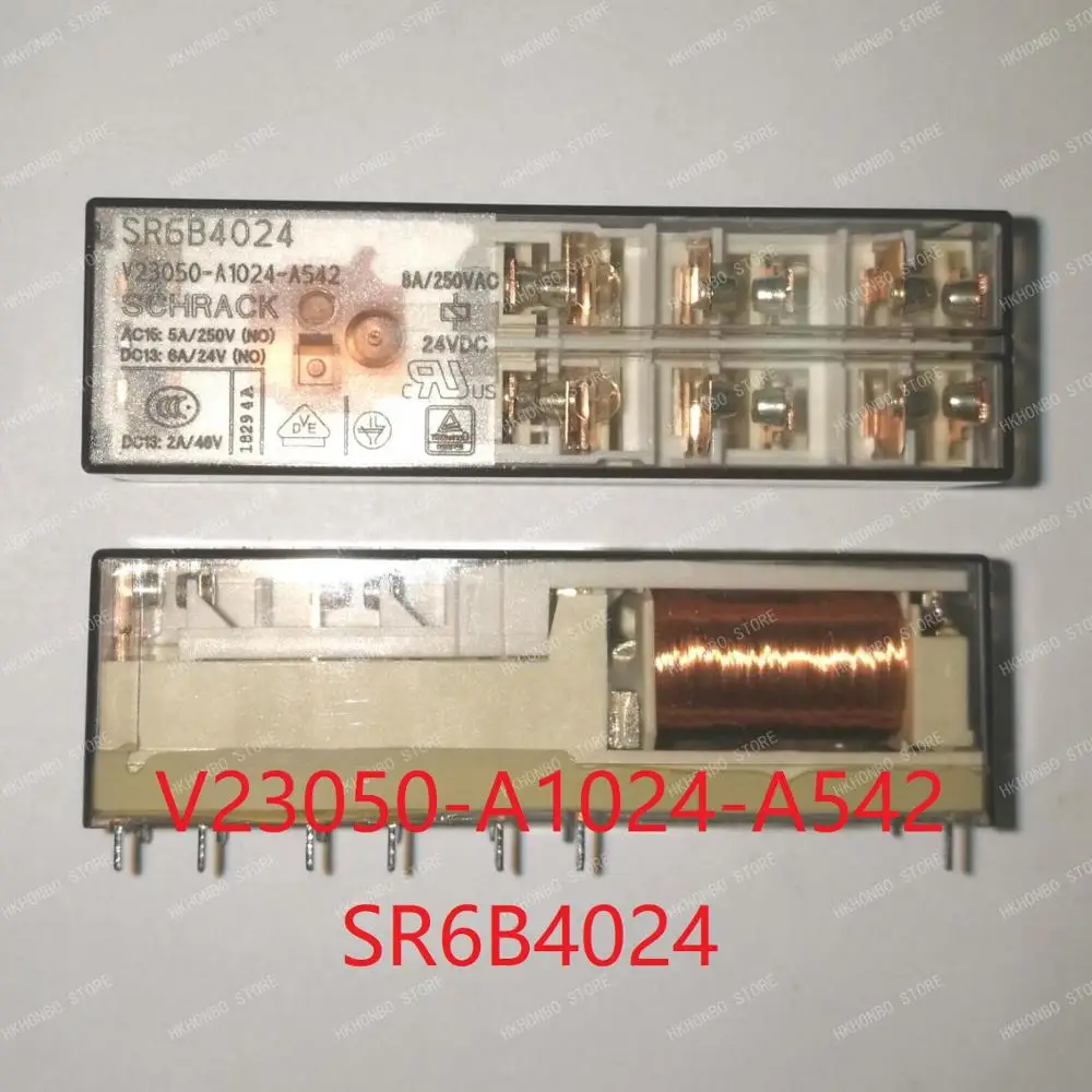 SR6B4024 V23050-A1024-A542 Safety Relay 8A 250VAC 24VDC 14 Pins x 1pc 