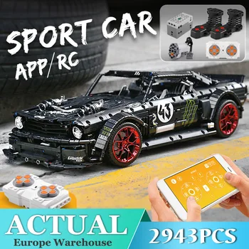 

Mould King 13108 Ford Mustang Hoonicorn Racing Car Technic MOC-22970 building block Bricks kids toys Christmas gifts