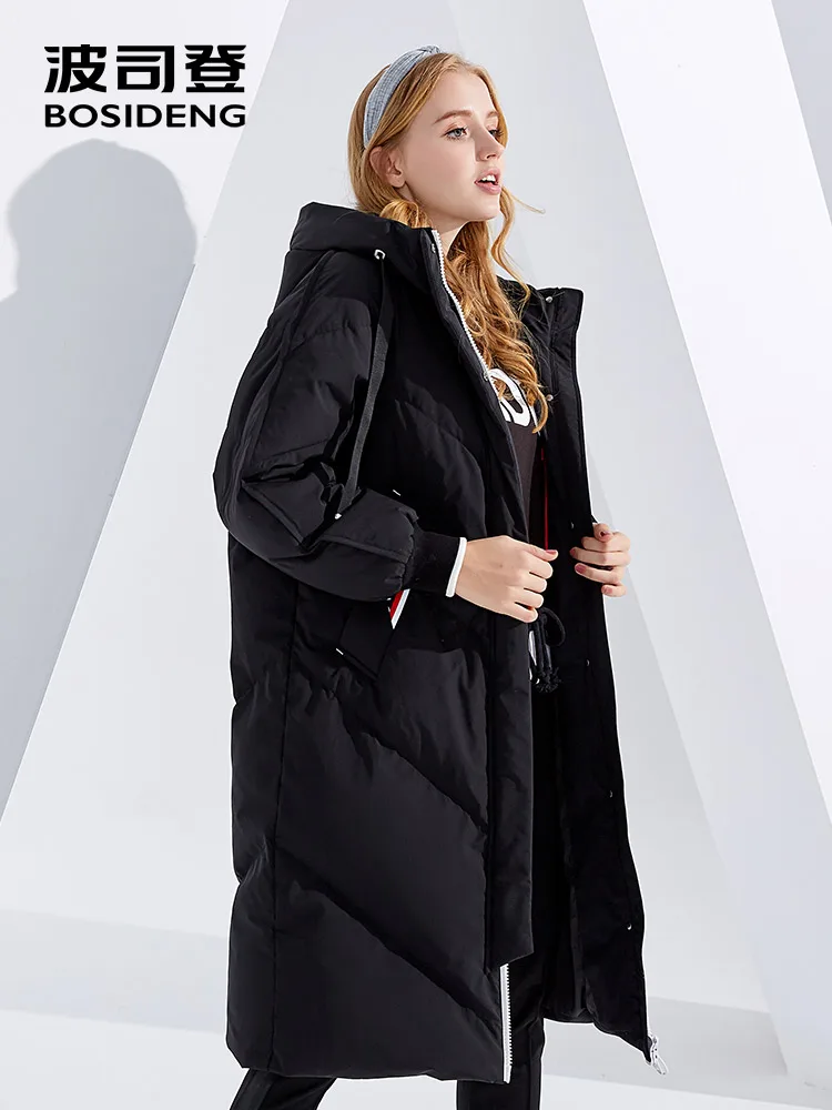 BOSIDENG winter thicken down coat hooded long down