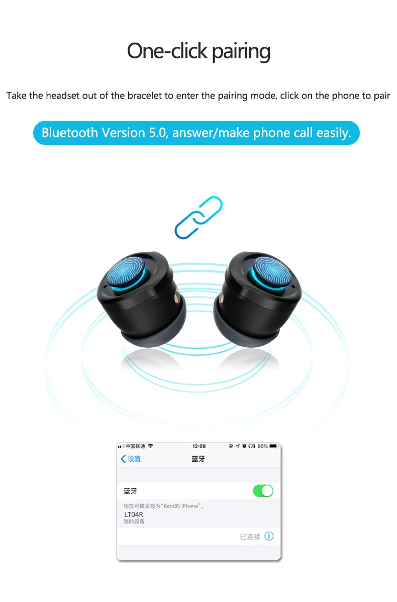 LEMDIOE, новинка, фитнес-браслет, беспроводные Bluetooth наушники, 2 в 1, Bluetooth, 5,0 чип, IP67, водонепроницаемые, спортивные, умные, для мужчин