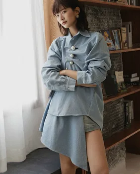 

autumn irregular women shirts casual bead work women blouses lady irregular shirts tops