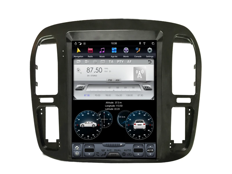 Китайский хороший Tesla Android 8,1 навигация для TOYOTA LAND CRUISER 1999-2002 Bluetooth радио gps Мультимедиа PX6 экран процессора