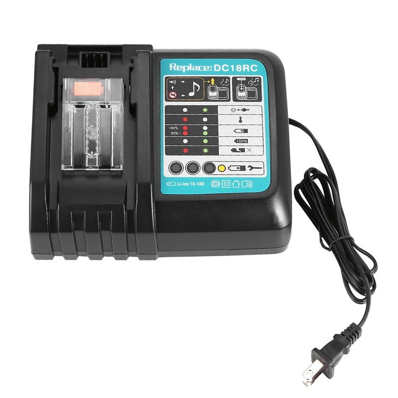 Li Ion Battery Charger 3A Charging Current For Makita 14.4V 18V Bl1830
