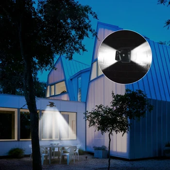 

56LEDS Motion Sensor Dual Head Solar Light Radar Sensor Spotlight Waterproof Solar Garden Light Super Bright Yard Flood Lamp