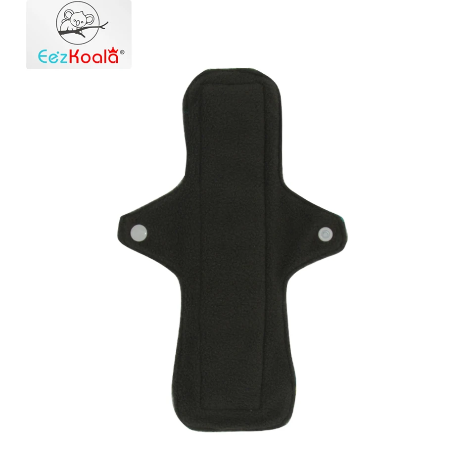 Eezkoala Eco-friendly Cloth Menstrual Pad Fashion Pattern Polar Fleece Sanitary Pad Reusable Good absorbent Mama pad 5 Pcs 2
