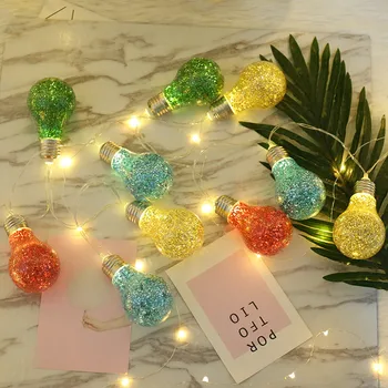 

1.5M 10LED String Fairy Crystal Ball Solar Garden Lights String Bulb Lamp Power For Christmas Outdoor Decorative CD
