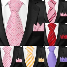 Классические Галстуки для шеи и карманные Квадратные наборы для мужчин повседневный Галстук Пейсли и носовой платок Набор Gravatas обтягивающие мужские галстуки