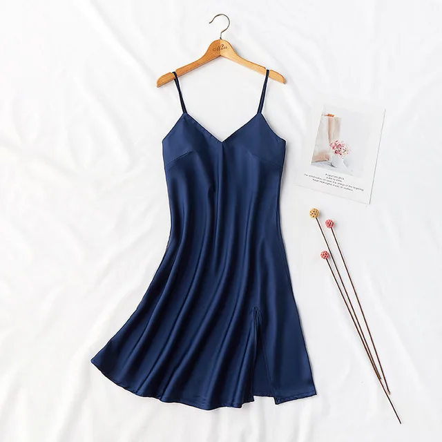 nightdgown 4 Сексуальное повседневное Короткое женское кимоно платье Lettle вышивка невесты свадебное платье для невесты удобные атласные шарфы ночное белье домашняя одежда - Цвет: nightdgown 4