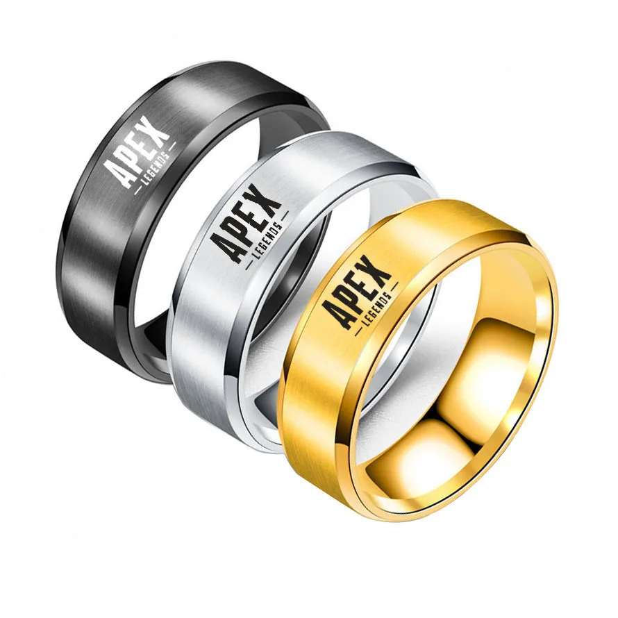 Hot Game Apex Legends Ring Titanium Steel Hero Ring Stainless Steel Ring for Freind Best Gift Ring Championship Rings