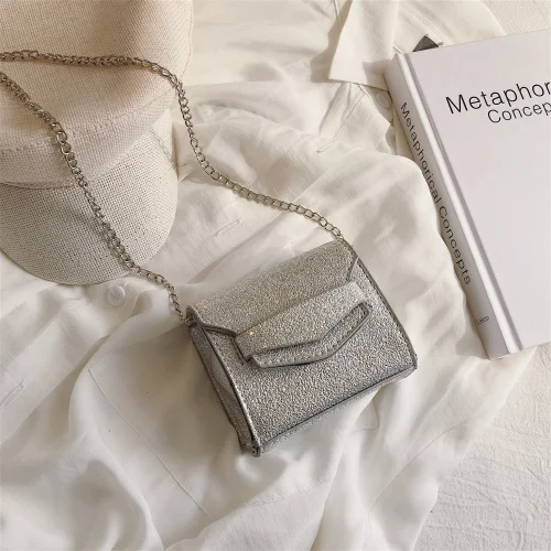 Silver Square Мини милые сумки через плечо из искусственной кожи для женщин круглая квадратная сумка через плечо женские телефонные кошельки и сумки - Цвет: Silver Square