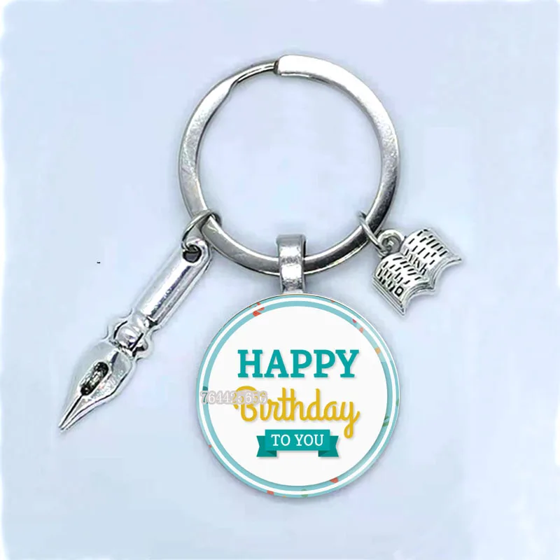 Fashion New Dear Teacher Round Glass Keychain Handmade DIY Book Pen Decoration Pendant Keychain Teacher'S Day Gift Souvenir Fashion New Dear Teacher Round Glass Keychain Handmade DIY Book Pen Decoration Pendant Keychain Teacher'S Day Gift Souvenir