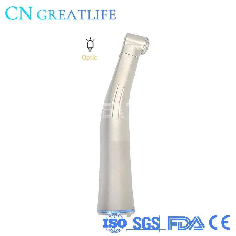 

Dental Air Turbine 1:1 Fiber Optic Low Speed Handpiece Led Contra Angle Handpiece Contra Angle Handpiece