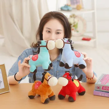 

23cm Super Kawaii Horse Mini Cartoon Horse Animal Car&bedroom Window Decoration Pendant Doll Kid Toy