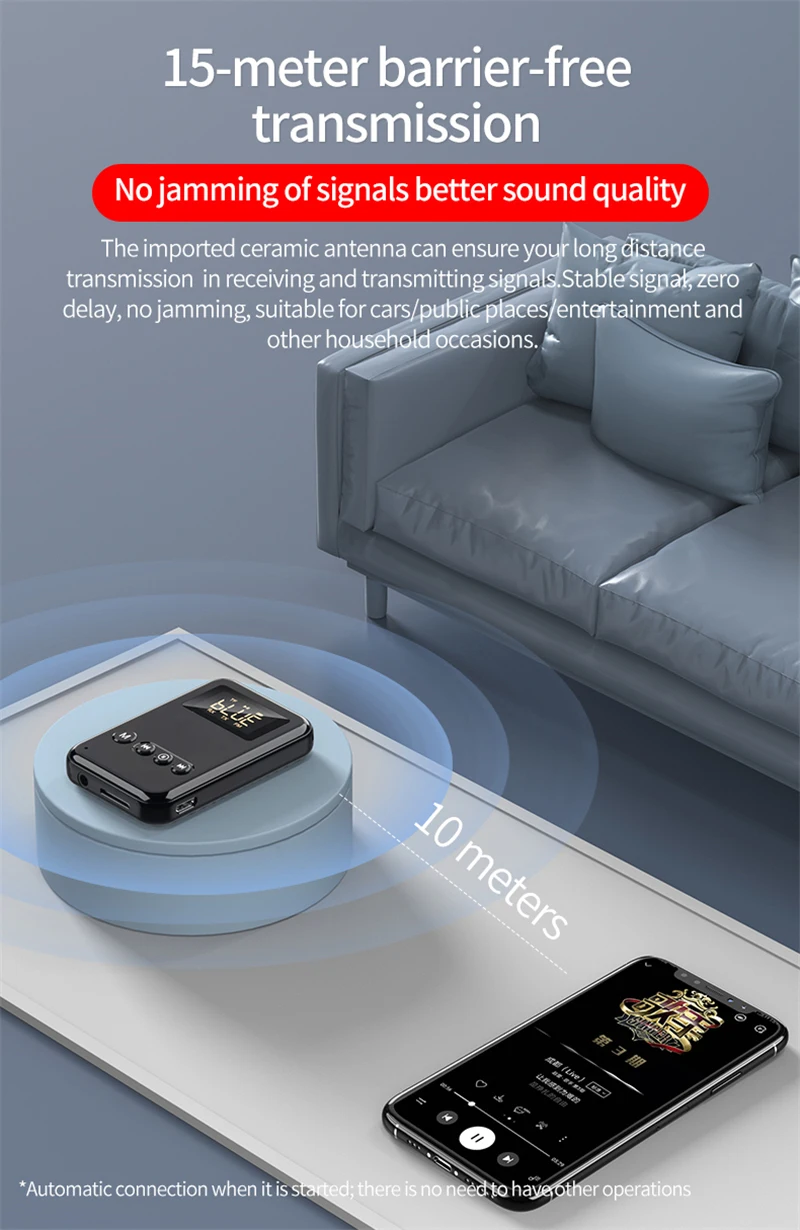 adaptador 3.5mm aux jack fm transmissor para carro tv mp3 pc