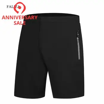 

FALIZA 6XL New Summer Solid Men's Shorts Cotton Elastic Waist Jogger 2019 Casual Beach Shorts Male With Zipper Pockets PD02