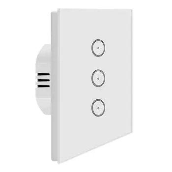 

EU Standard Touch Switch Smart Light Switch Panel Wall interruptor Mobile App Remote Control Manual 1/2/3 Gang wifi Touch Switch
