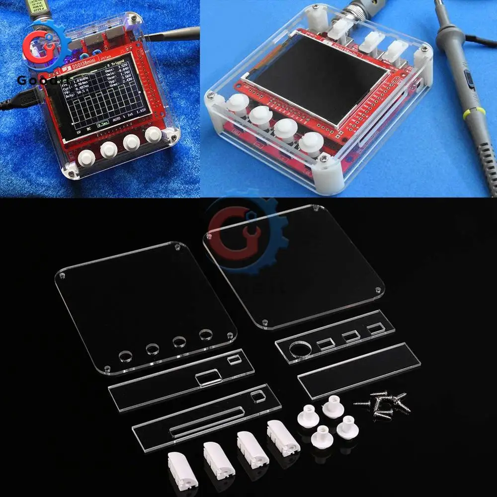 

Acrylic Protection Case for DSO138 Mini Digital Oscilloscope DIY Anti Scratch Cover Oscilloscope Transparent Shield 13805K