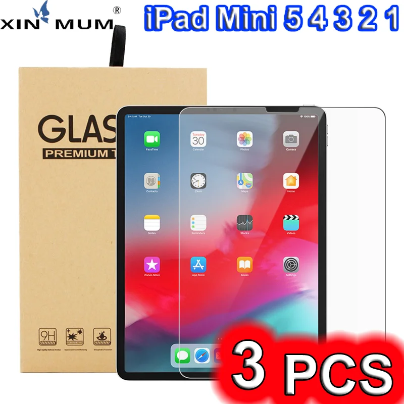 

3 Pcs/set For iPad Mini 5 4 3 2 1 Transparent Screen Protector Anti fingerprint Anti-oil Anti-Scratch 9HD Tempered Glass Film