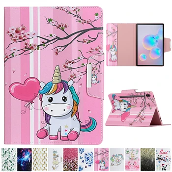 

For Samsung Tab S6 2019 Case SM-T860 Cartoon Unicorn Leather Cover For Samsung Galaxy Tab S6 2019 10.5 inch T860 T865 Cover Case