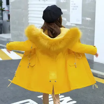 

2020 Russian Winter Jacket For Girls Plus Velvet Warm Hooded Children Outerwear Coat 7-14 Years Kids Teenage Girls Parkas