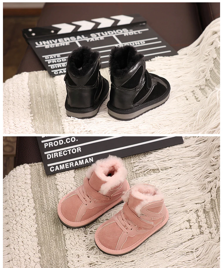 Новинка года; зимние детские ботинки; зимние ботинки для отдыха для мальчиков; хлопковая обувь для девочек; теплая кожаная обувь из искусственного меха; SMM016