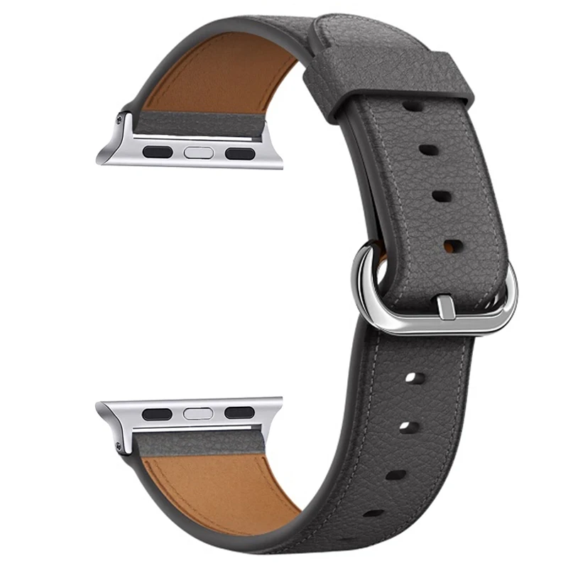 Oulucci ремешок из нержавеющей стали для apple watch ремешок 38 мм/40 мм/42 мм/44 мм сменный ремешок для apple watch 5/4/3/2 - Цвет ремешка: gray