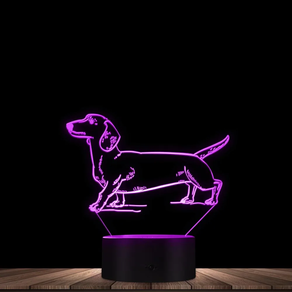 3d, luz noturna de animais de estimação, cachorro