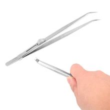 NICEYARD антистатические Ювелирные Изделия Электронный Изогнутый наконечник прецизионный промышленный Пинцет нержавеющая сталь Скользящий замок Регулируемый пинцет