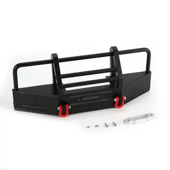 

AUSTAR 10002 Metal Steel Front Bumper with Trailer Buckle for 1/10 RC4WD D90 Axial SCX10 RC Off-road Crawler Car Spare Parts