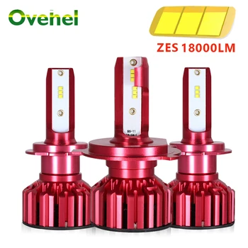 

Ovehel H7 LED H4 Led H11 H8 HB3 9005 HB4 9006 Car LED Headlight Bulbs 80W 18000LM Fog Lights 12V 3000K 6000K Motorcycle Light
