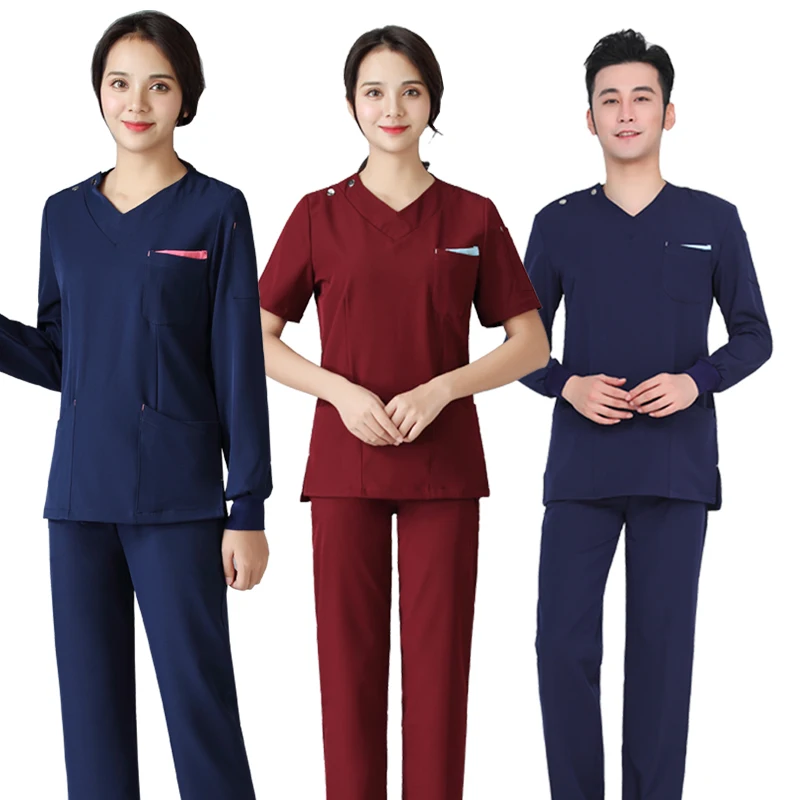 Men's and women's operating clothes hand-washing clothes nurse's clothes beauty parlor oral doctor's work clothes suit