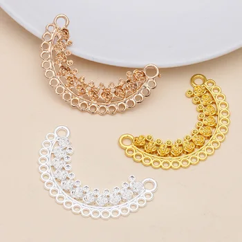 

50 Pieces/Lot 48mm Metal Pendant Connector Embellishment DIY Jewelry Making Hair Accessories