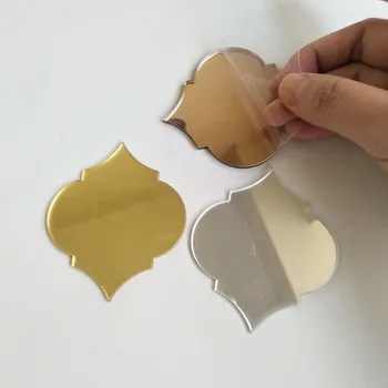 

silver/ rose gold/Light Gold Mirror Acrylic Sheet , laser cut acrylic tag 3CM