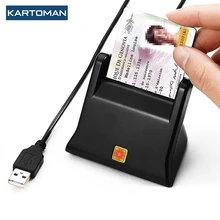 KARTOMAN USB 2.0 czytnik kart inteligentnych pamięci dla ID banku EMV elektroniczny DNIE dni citizen sim cloner adapter złącza komputer stancjonarny