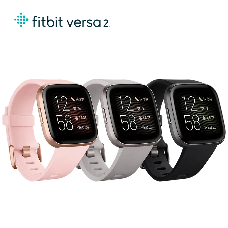 Оригинальные Смарт часы Fitbit Versa 2 для здоровья и фитнеса с пульсометром музыкой
