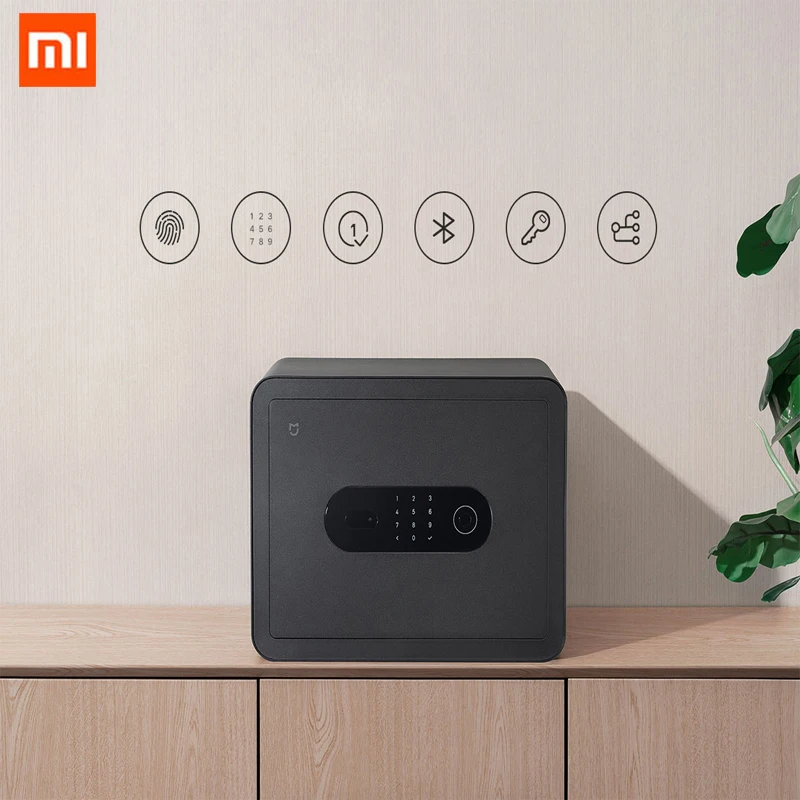 

Hot Xiaomi Mijia Smart Steel Safe Strongbox 6 Unlocking Methods Automatic Alarm Camera SRRC Certification APP Control C-Level