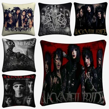 

Black Veil Brides Rock Band Decorative Pillow Case For Sofa 45x45cm Linen Cushion Cover Home Decor Throw Pillow Covers Almofada