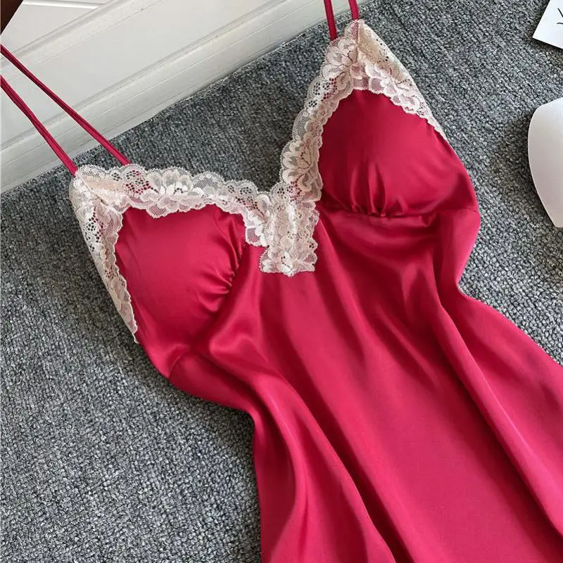 Bridal Wedding Robe Set Women Satin Full Slip Lace Kimono Bath Gown Bridesmaid Wedding Bathrobe&Nightgown Set Loungewear