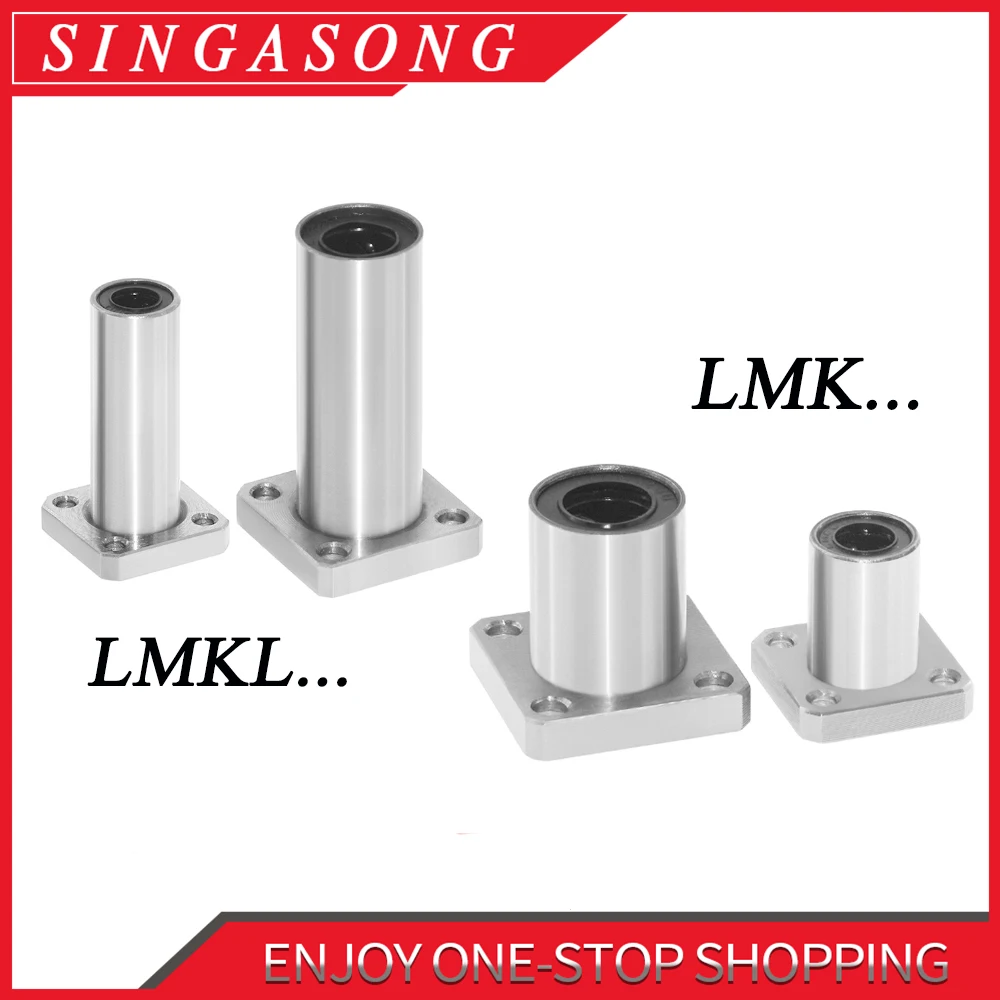 

2pcs/lot LMK10LUU LMK10UU LMK8UU LMK12UU LMK6UU LMK12LUU LMK8LUU flange linearCNC for 3D printer linear Rod