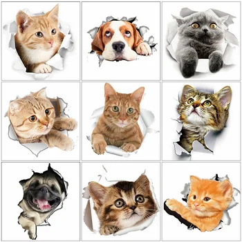 

HUACAN 5D DIY Diamond Painting Cat Full Square Embroidery Cross Stitch Animal Mosaic Home Decoration Gift