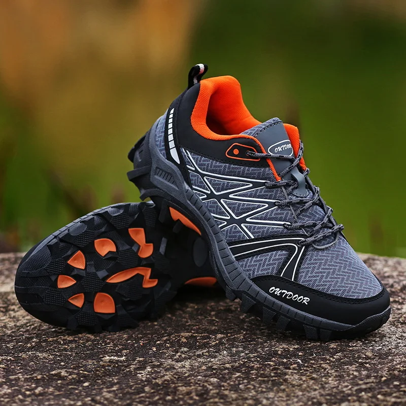 Billige Männer Wandern Schuhe Lace Up Sport Schuhe Männlichen Outdoor Jogging Trekking Turnschuhe Nicht Rutsch Verschleiß Beständig Reise schuhe Bequem