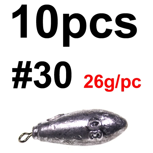 10PCS Free Rolling Swivel Lead Sinker / Fish Weight Pearl / Teardrop Shape  for Saltwater Fresh Water Fishing15g 20g 30g 40g 50g